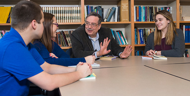 Dan Getz with students