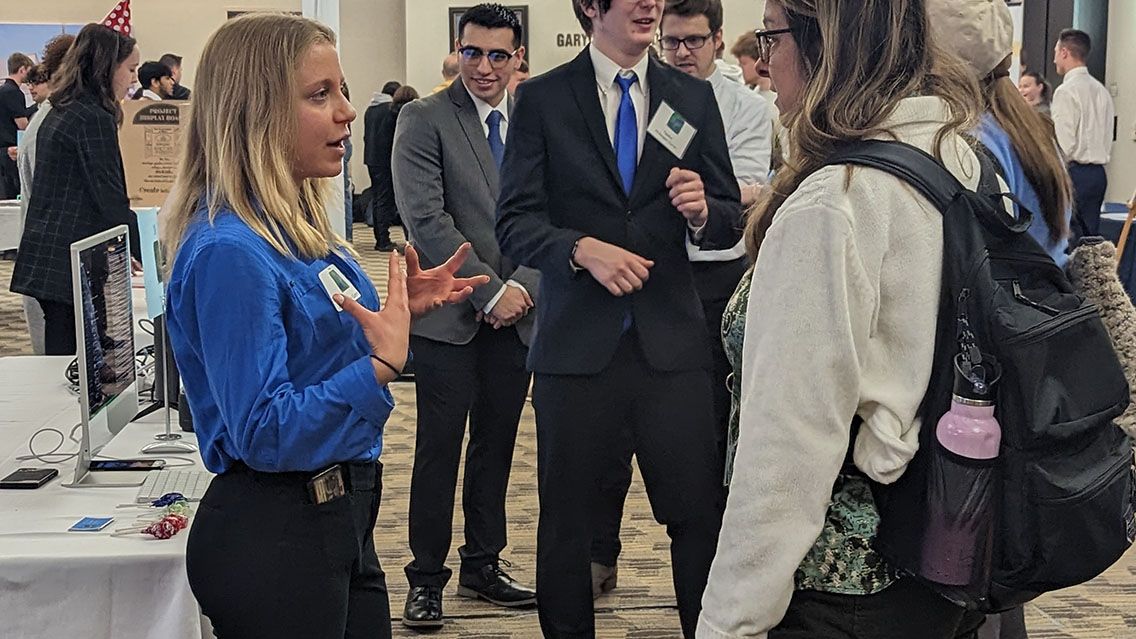 Students, faculty and staff showed up to vote for their favorite student business idea at the 2023 Big Idea Trade Show.